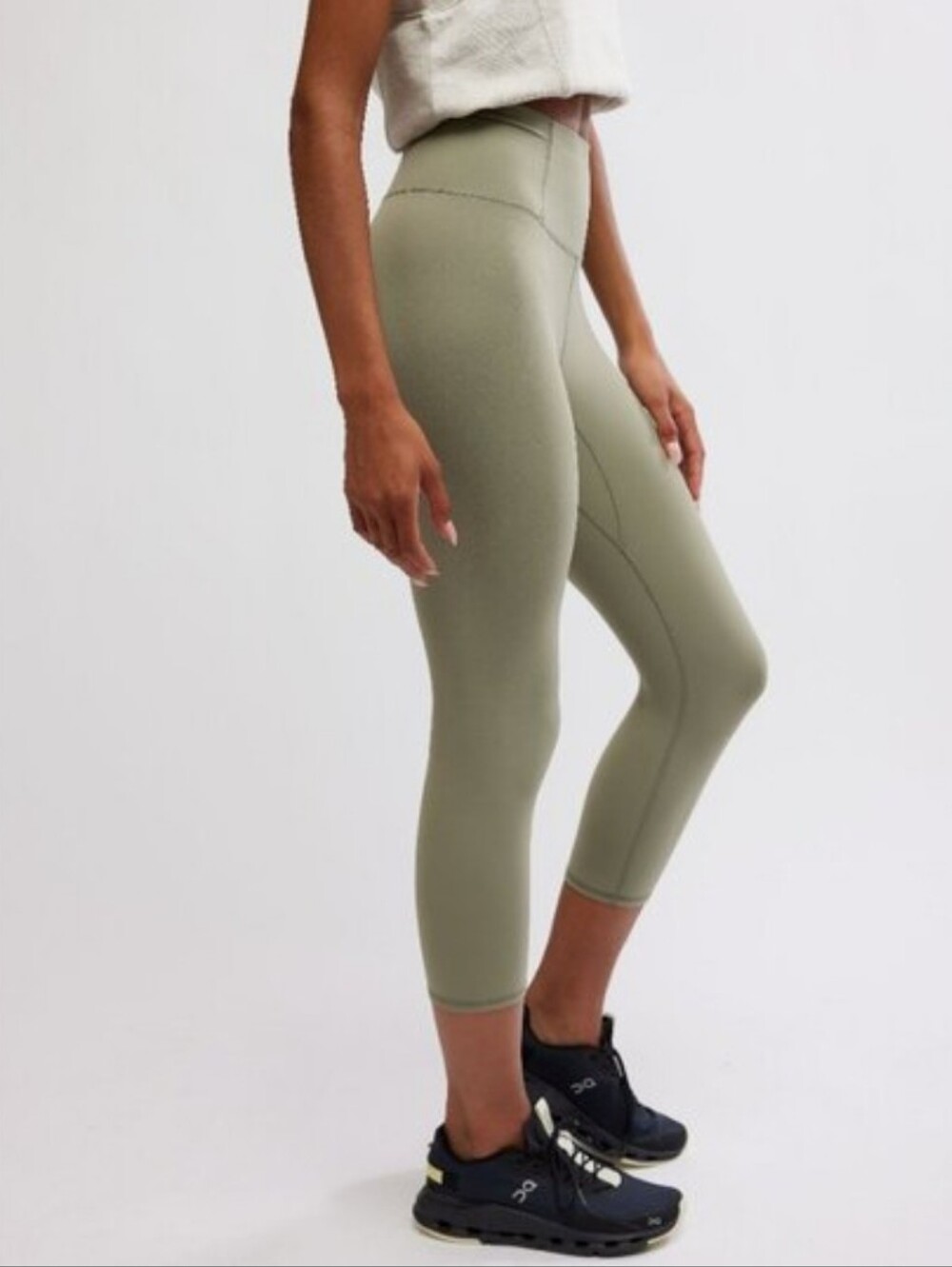 FP Movement by Free People Never Better Sage Stone Capri Leggings